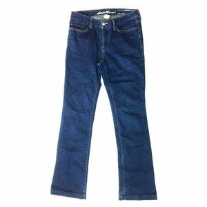 Eddie Bauer Women's Jeans Size 4 30x31" Slightly Curvy Bootcut Dark Wash Denim
